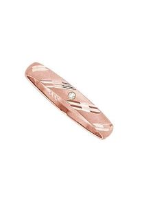 Firetti Trauring "Schmuck Geschenk Gold 375 Hochzeit Ehering "LIEBE"", 20, 0,01 ct SI = kleine Einschlüsse mit Brillant, Roségold 375, 3,0mm, rosa,