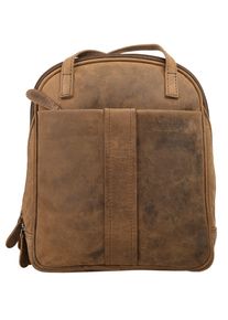 BAGAN Cityrucksack, braun, Rindsleder, Leder, Retro, casual, Rucksäcke, echt Leder