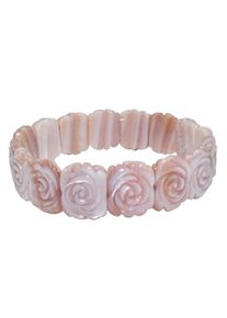 Firetti Damen Armband "Schmuck Geschenk Armschmuck Armkette Zugarmband "Rosen"", Synthetik, rosa, Synthetik, Armbänder, Made in Germany - mit