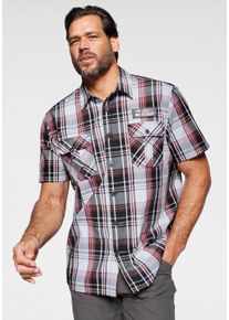 MAN'S WORLD MAN'S WORLD Herren Kurzarmhemd, rot, casual, Gr. XL, kariert, Obermaterial: 100% Baumwolle, Hemden, mit zwei Brusttaschen
