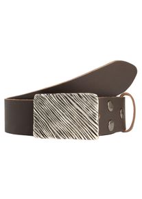 Damen Ledergürtel, braun, modisch,casual, Gr. 90, RETTUNGSRING BY SHOWROOM 019, unifarben, Leder, Gürtel, mit austauschbarer Schließe »Seegras