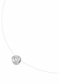 Firetti Damen Kette mit Anhänger "Schmuck Geschenk, Solitär", Silber 925 (Sterlingsilber)-Nylon, L: 45cm, silber, Silber 925 (Sterlingsilber), Nylon,