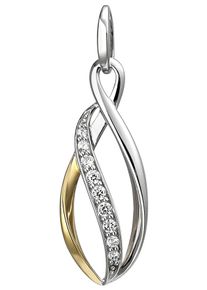 Jobo Damen Ketten-Anhänger "Anhänger mit 9 Zirkonia", Silber 925 (Sterlingsilber), silber, Silber 925 (Sterlingsilber), Schmuckanhänger, 925 Silber