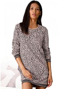 s.Oliver Damen Nachthemd, Gr. 32, schwarz, Jersey, Obermaterial: 100% Baumwolle, animal-print, gemustert, Basic, Kleider, mit Leo Allover-Print