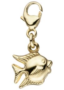 Jobo Damen Charm-Einhänger "Fisch", gold, Gelbgold 333, Charms, 333 Gold