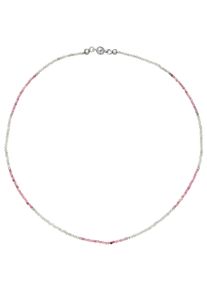 Jobo Damen Kette ohne Anhänger, Metall, L: 45cm, rosa, Metall, Halsketten, mit Labradorit Turmalin Hämatin 45 cm