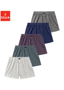 H.I.S. H.I.S Herren Weiter Boxer "Herren Boxer", Gr. 3, bunt, Jersey, Obermaterial: 95% Baumwolle, 5% Elasthan, unifarben, Unterhosen, weite Passform,