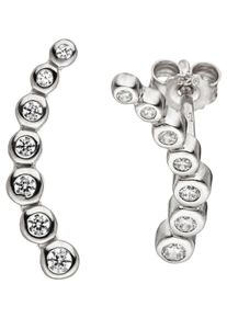 Jobo Damen Paar Ohrstecker, Silber 925 (Sterlingsilber), silber, Silber 925 (Sterlingsilber), Ohrringe, 925 Silber mit Zirkonia
