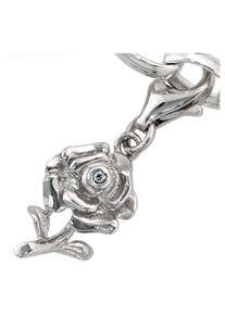 Jobo Damen Charm-Einhänger "Rose", silber, Silber 925 (Sterlingsilber), Charms, 925 Silber mit Zirkonia