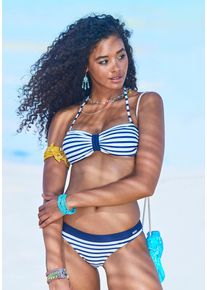 Venice Beach Damen Bikini-Hose "Summer", blau, Gr. 34, gestreift, Polyamid, Xtra Life LYCRA, Badehosen, im Mustermix