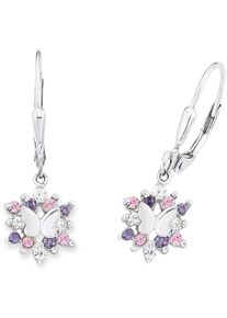 Mädchen Paar Ohrhänger "Blüten, 2036436", Silber 925 (Sterlingsilber), rosa, Prinzessin Lillifee, Silber 925 (Sterlingsilber), Ohrringe, mit Zirkonia