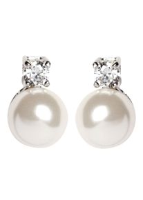Nana Kay Damen Paar Ohrstecker "Fashion Pearl, ST697", Silber 925 (Sterlingsilber)-Perlen, bunt, Silber 925 (Sterlingsilber), Perlen, Ohrringe, mit