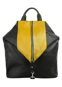 CLUTY Cityrucksack, gelb, Rindsleder, Leder, unifarben, casual, Rucksäcke, echt Leder, Made in Italy