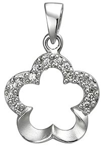 Jobo Damen Ketten-Anhänger "Anhänger Blume", Silber 925 (Sterlingsilber), silber, Silber 925 (Sterlingsilber), Schmuckanhänger, 925 Silber mit 14