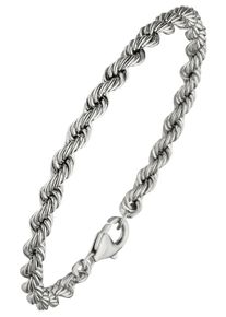 Jobo Damen Armband, Silber 925 (Sterlingsilber), silber, Silber 925 (Sterlingsilber), Armbänder, Kordelarmband 925 Silber massiv 21 cm