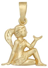 Jobo Damen Sternzeichen-Anhänger "Sternzeichen Jungfrau", Silber 925 (Sterlingsilber), gold, Silber 925 (Sterlingsilber), Schmuckanhänger, 925 Silber