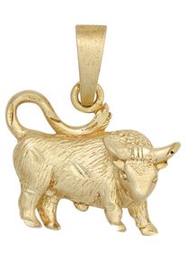 Jobo Damen Sternzeichen-Anhänger "Sternzeichen Stier", Silber 925 (Sterlingsilber), gold, Silber 925 (Sterlingsilber), Schmuckanhänger, 925 Silber