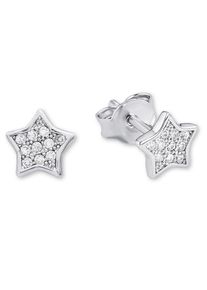 Amor Mädchen Paar Ohrstecker "Stern, 9528660", Silber 925 (Sterlingsilber), silber, Silber 925 (Sterlingsilber), Ohrringe, mit Zirkonia (synth.)