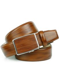 Anthoni Crown Damen Ledergürtel, braun, Gr. 85, unifarben, Leder, Gürtel, Automatische Schließe in glänzender Verarbeitung