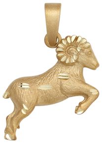 Jobo Damen Sternzeichen-Anhänger "Sternzeichen Widder", Silber 925 (Sterlingsilber), gold, Silber 925 (Sterlingsilber), Schmuckanhänger, 925 Silber