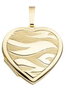 Jobo Damen Medallion-Anhänger "Anhänger Medaillon Herz", Gelbgold 585, gelb, Gelbgold 585, Schmuckanhänger, 585 Gold
