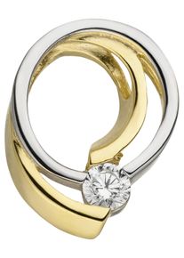 Jobo Damen Ketten-Anhänger "Anhänger mit Zirkonia", Gelbgold 333, gold, Gelbgold 333, Schmuckanhänger, 333 Gold bicolor