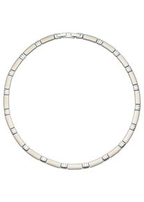 Jobo Damen Collier, Edelstahl, L: 47cm, silber, Edelstahl, Halsketten, Edelstahl 47 cm