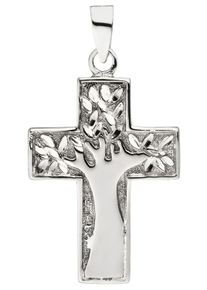 Jobo Damen Kreuz-Anhänger "Anhänger Kreuz mit Baum", Silber 925 (Sterlingsilber), silber, Silber 925 (Sterlingsilber), Schmuckanhänger, 925 Silber