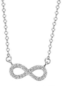 Firetti Damen Kette mit Anhänger "Schmuck Geschenk Silber 925 Halsschmuck Halskette Ankerkette Schleife", Silber 925 (Sterlingsilber), L: 45cm, bunt,