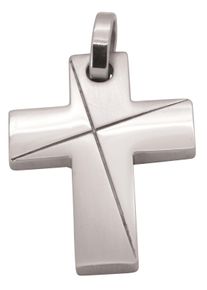 Firetti Damen Kreuz-Anhänger "Schmuck Geschenk Halsschmuck Anhänger für Halskette Kreuz", Edelstahl, 5,95 g, silber, Edelstahl, Schmuckanhänger, Made
