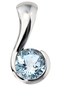 Jobo Damen Ketten-Anhänger "Anhänger mit Blautopas", Weißgold 333, weiß, Weißgold 333, Schmuckanhänger, 333 Weißgold
