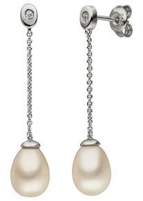 Jobo Damen Perlenohrringe, Silber 925 (Sterlingsilber)-Perlen, silber, Silber 925 (Sterlingsilber), Perlen, Ohrringe, 925 Silber mit Perlen und