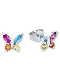 Amor Mädchen Paar Ohrstecker "Schmetterling, 9210190", Silber 925 (Sterlingsilber), bunt, Silber 925 (Sterlingsilber), Ohrringe, mit Zirkonia