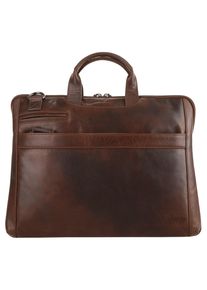 XZONE X-ZONE Damen Laptoptasche, braun, Leder, used, Taschen, echt Leder