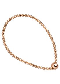 Jobo Damen Armband, Silber 925 (Sterlingsilber)-Silikon, rosa, Silber 925 (Sterlingsilber), Silikon, Armbänder, 925 Silber roségold vergoldet