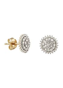 Firetti Damen Paar Ohrstecker "Schmuck Geschenk Gold 585 Ohrschmuck Blume/Blüte", 0,49 ct P2 = erkennbare Einschlüsse, Gelbgold 585-Diamanten,