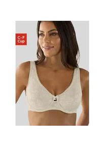 Minimizer-BH Nuance, Damen, Gr. 80, Cup E, beige (creme), Microtouch, Obermaterial: 50% Polyamid, 35% Polyester, 15% Elasthan, BHs Minimizer-BH, mit feiner, floraler Spitze und Cut-Out