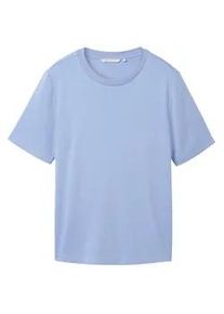 Tom Tailor DENIM Damen Basic T-Shirt, blau, Uni, Gr. M