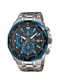 Chronograph Casio EDIFICE "EFR-539D-1A2VUEF" Armbanduhren silberfarben Herren Quarzuhr, Armbanduhr, Herrenuhr, bis 10 bar wasserdicht, Stoppfunktion