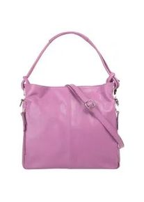 Shopper Samantha Look Gr. B/H/T: 31cm x 25cm x 10cm onesize, lila (violett) Damen Taschen echt Leder, Made in Italy