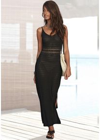 Vivance Strickkleid schwarz Gr. 34 für Damen. Mit V-Ausschnitt. Sehr Figurbetont. Nachhaltig.