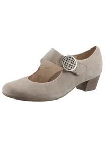 Spangenpumps Ara "CATANIA" Gr. 5,5 (38,5), beige (sand) Damen Schuhe Abendschuh, Festtagsschuh, Blockabsatz, Weite H 12 (= sehr weit)