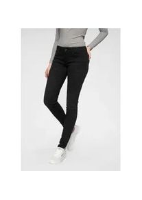 Skinny-fit-Jeans Pepe Jeans "SOHO" Gr. 25, Länge 32, schwarz (s98 washed schwarz) Damen Jeans im 5-Pocket-Stil mit 1-Knopf Bund und Stretch-Anteil