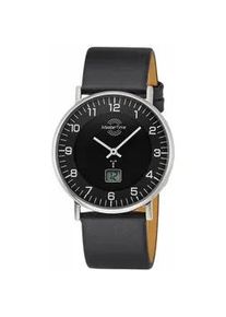 Funkuhr MASTER TIME "MTGS-10560-22L" Armbanduhren schwarz Herren Armbanduhr, Quarzuhr, Herrenuhr, Datum, Langzeitbatterie