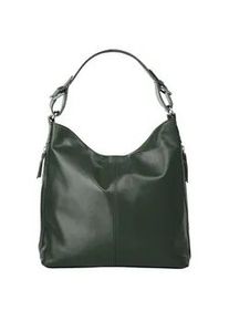 Henkeltasche Samantha Look Gr. B/H/T: 30cm x 30cm x 12cm onesize, grün (dunkelgrün) Damen Taschen echt Leder, Made in Italy