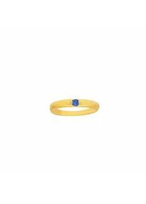 Ketten-Anhänger ADELIA ́S "Damen Goldschmuck 333 Gold Anhänger Taufring mit Safir Ø 10,1 mm" Schmuckanhänger Gr. Gelbgold 333, blau Damen 333 Gold mit Safir Goldschmuck für