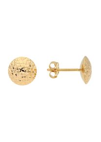 Vivance Damen Paar Ohrstecker "simplicity", Gelbgold 375, gelb, Gelbgold 375, Ohrringe