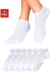 H.I.S. H.I.S Damen Sneakersocken, Gr. 35, weiß, Baumwolle, Polyamid, Elasthan, uni, Socken, mit weicher Frotteesohle