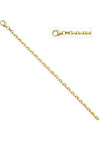 Goldarmband Jobo Armbänder Gr. Gelbgold 585, gelb (gelbgold 585) Damen Ankerarmband 585 Gold diamantiert 21 cm