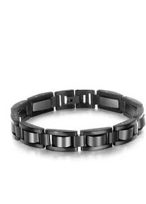 Gliederarmband Firetti "Schmuck Geschenk, Black Steel" Armbänder Gr. Edelstahl, schwarz Herren Gliederarmband